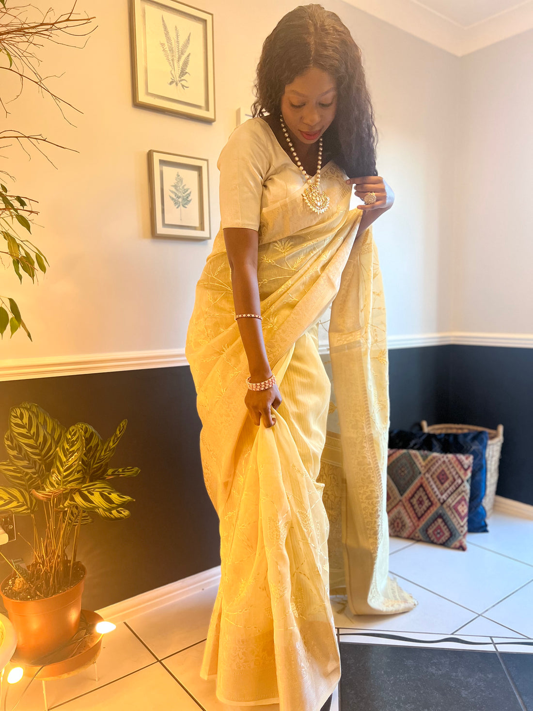 The Lemon Light Chanderi